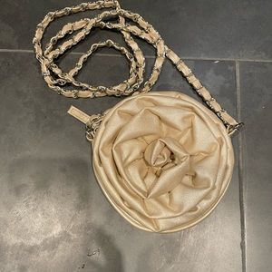 Champagne flower crossbody purse